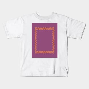 Wavy Lines - Orange Purple Kids T-Shirt